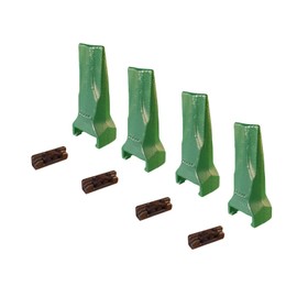 4 - fits Esco Style - Super V - Backhoe/Mini Ex Bucket Dirt Teeth w/Pins - V17TYL