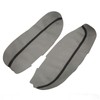 2pcs Front Door Panel Armrest Cover Black Artificial Leather Replacement