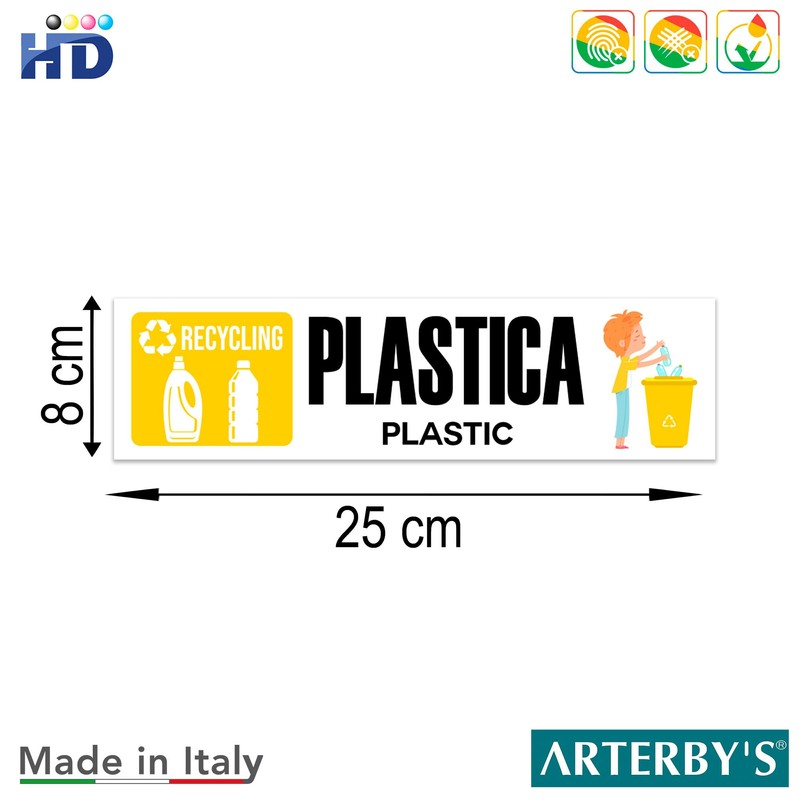 Arterby's® - Stickers Collection Differentiated - Large Children Small Recycling