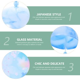 YARNOW Wind Chime, Glass Wind Chime, Edo Wind Chime, Stylish, For Outdoor Use, Handmade Wind Chime, Japanese Style, Hanging Wind Chime