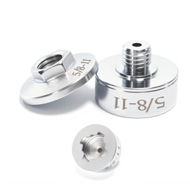 XLOCK to 5/8"-11 Thread Adapter Kit – Stainless Steel Angle Grinder Quick-Change Conversion for Saw Blades/Polish Discs/Diamond Core Bits, Include Flange Lock Nut, Convert XLOCK Tool
