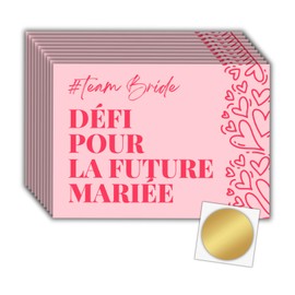 Magik Moments EVJF Set Challenges Between Girlfriends to Scratch Off | Team Bride Theme | 15 Cards with Gold Stickers | Original Idea for Hen Night