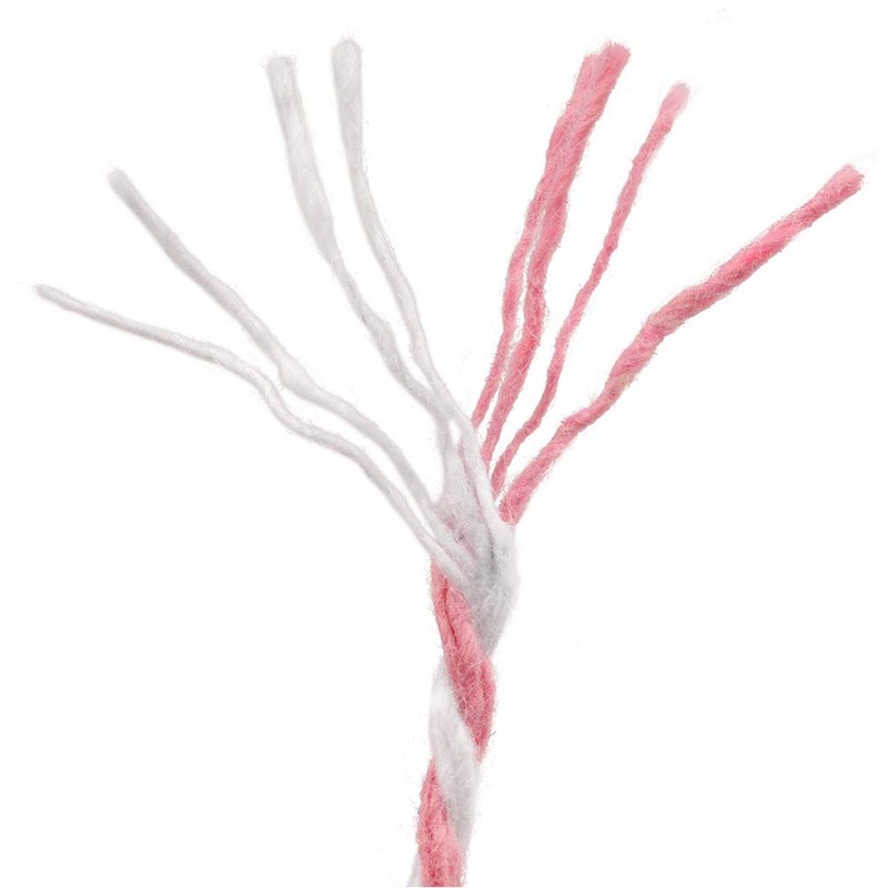 Pink and White Twine,100M/328 Feet Cotton Bakers Twine,Christmas String,Heavy Duty