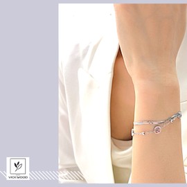 VICKWOOD Tree of Life Bracelet Women's Anklet Stainless Steel up to 30 cm 18K Gold Plating Waterproof Gold/Rose Gold/Silver Gift for Women, Stainless Steel