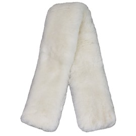 ECP Equine Comfort Products - Funda de protección de circunferencia de piel de oveja auténtica y auténtica, ayuda a prevenir las úlceras biliares - 40 pulgadas, color crema