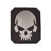 Mil-Tec 3D Patch Skull PVC with Velcro Fastening Black Size