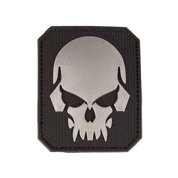 Mil-Tec 3D Patch Skull PVC with Velcro Fastening Black Size