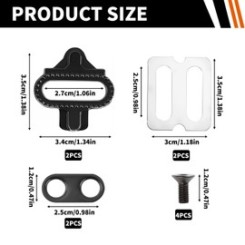 2 Stück Fahrrad Cleats mit rutschfesten Cleat-Plates, 2 Loch Fahrrad-Cleats, Schuhe Klickpedale Cleat Set, kompatibel mit MTB SPD Pedalen(SH51), für Mountainbike- und Indoor Cycling Schuhe