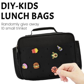 Uxeqtop Cute Lunch Bag (Black)