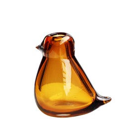 Cloudnola Bird Glass Flower Vase, Amber Yellow, 3.8 x 5.4 inches, Thick Mouth-Blown Glass, for Home, Wedding, Gifting, and Events