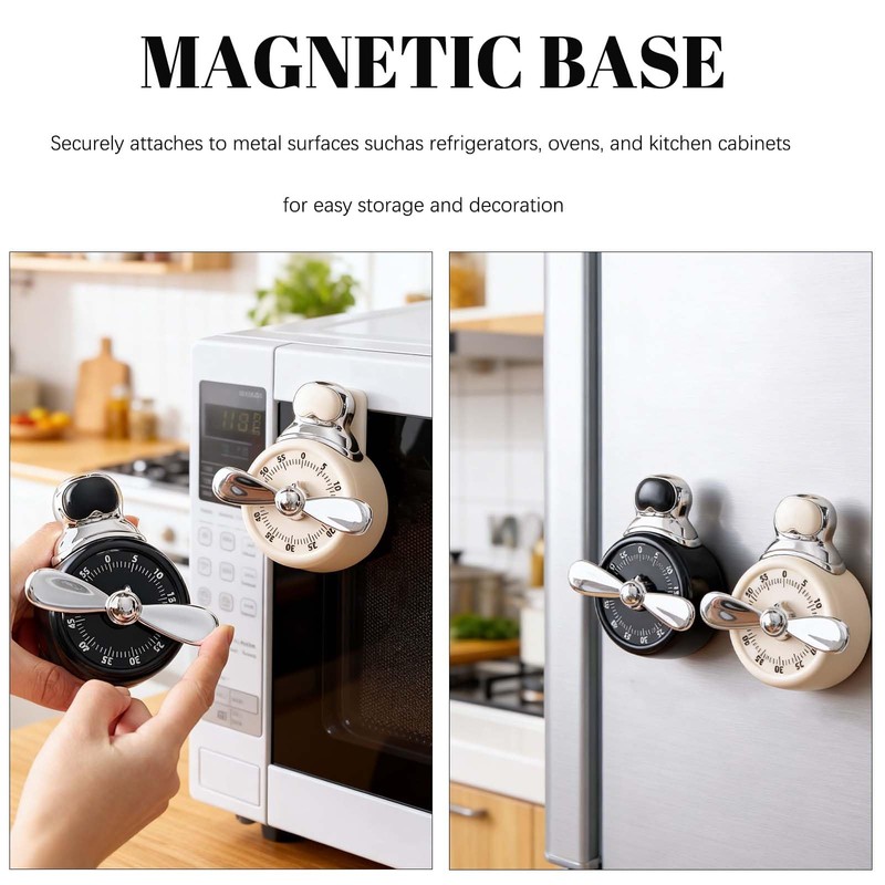 60 Minute Mechanical Loud Sound Timer - Battery Free, Manual