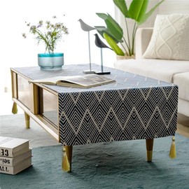 Utobanh Coffee Table Cloth with Tassle Small Rectangle Tablecloths for Side Table Washer Dryer Fridge Top Dust Cover 20" x 57"