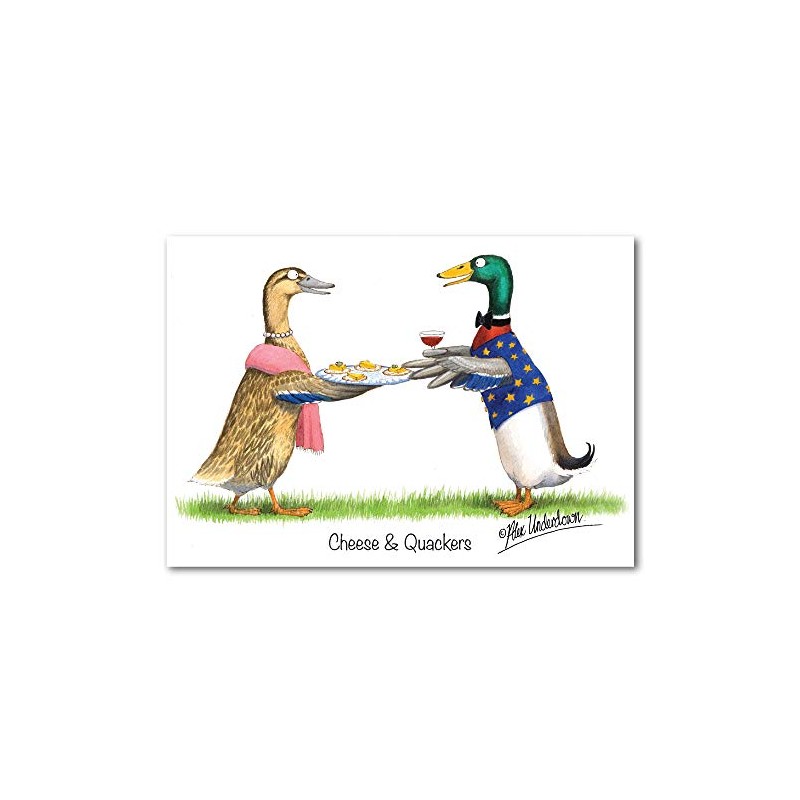 Duck Greeting Card "Cheese and Quackers" by Alex Underdown