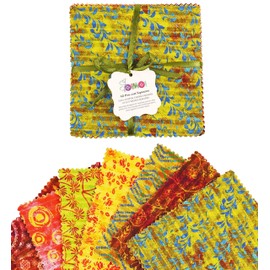 Soimoi Batik Print Precut 10-inch Cotton Fabric Quilting Squares Charm Pack DIY Patchwork Sewing Craft