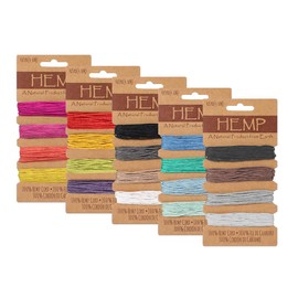 WeddHuis Makramee Garn 20 Farben 20 Yard Gewachste Baumwollschnur Für Armbänder Schmuckherstellung Handwerk Flachs Hanf Natürliche Schnur Seil (1mm) (Mehrfarbig)