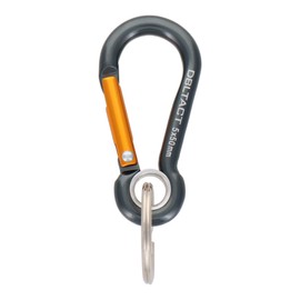Sankyo Corporation DT-AKO-251 DBLTACT Aluminum Carabiner with O-ring Diameter 0.2 inch (5 mm) Gun Metal x Gold