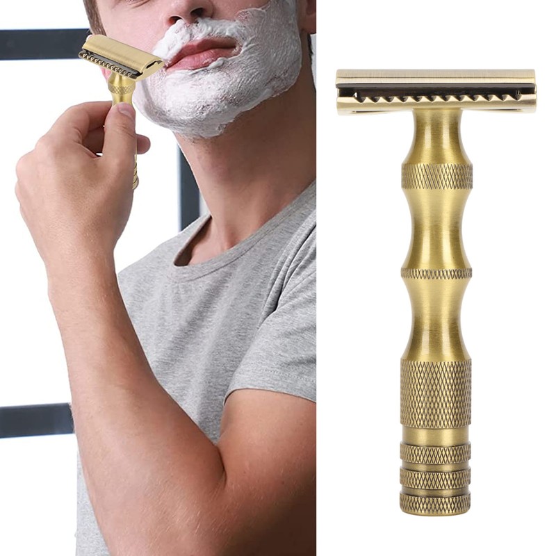 Manual Beard Trimmer Double Edge Replaceable Blades Prevent Slip Safe