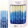 The Dreidel Company Dripless Premium Tapered Hand Decorated Multi Blue
