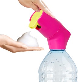 Suds2Go Refillable Caps, 1 Pack - Universal Fit Turns Most Disposable Water Bottles - Includes Refillable Soap Reservoir