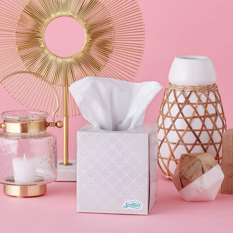 Scotties Everyday Comfort Facial Tissues, 64 Tissues per Box, 4