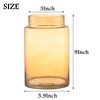 PORPAN Large Glass Vase, 9 Inch Amber Glass Vase, Large