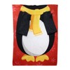 Snug Rug Christmas Penguin Fleece Blanket with Sleeves, Black/White