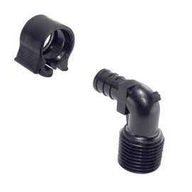 PEXLOCK 30803 Male Elbow, 1/2" x 1/2" MPT, Black