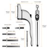 Neoteck Inline Window Handle Universal Espag Key Locking Lockable Double