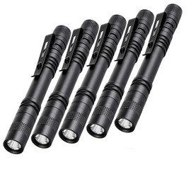 Tileon Pen Flashlight,5PCS Led Pen Light Flashlights with Clip,500 Lumen Mini Medical Penlight