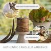 Luminara Real Birch Bark Wrapped Flameless LED Candle, 3.5" x