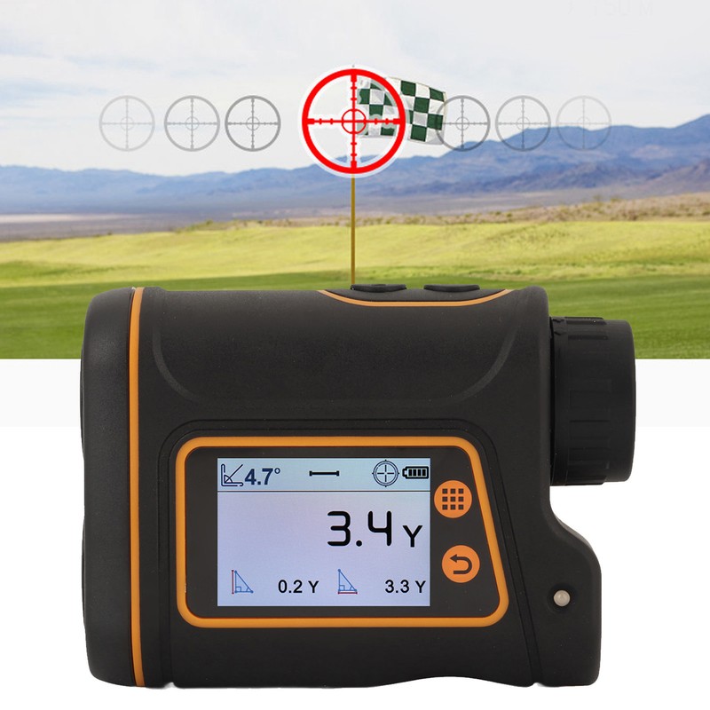 Telescope Range Finder 6X Magnification LCD Touch Screen Laser Distance