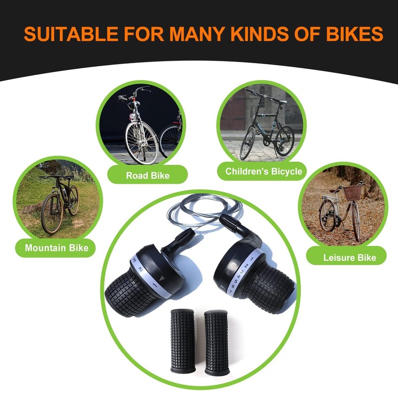 3x7 21-Speed Bike Shifters – Smooth Twist-Grip Gear Control for
