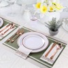 FOCUSLINE 175 Count Rose Gold Dinnerware Set for 25 Guests