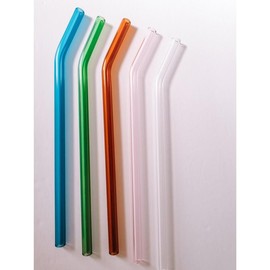 Bent Glass Straw - Color: Green