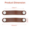 Uenhoy 4 Pack Genuine Leather Drawer Pulls, Brown Cabinet Pulls