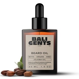BALI GENTS Bart Öl – Pflegendes Bartöl für Herren gegen Juckreiz und Hautirritationen – Feuchtigkeitsspendendes Bartpflege Öl ohne Silikon, oder Mikroplastik – Von 3-Tage-Bart bis Vollbart – 30ml