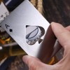 Bottle Openers, Ace of Spades, Credit Card Size, Stainless Steel,