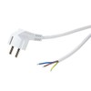 Faconet® Power Cable Connection Cable Earthing Contact Plug 90° to Open Cable End 1.5 m 3 x 0.75 mm 250 V 10 A Schuko CEE 7/7, Power Cable Open Wire (White)
