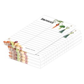 PRICARO Pack of 5 A6 Vegetables Shopping List