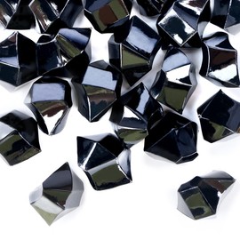 Babenest Acrylic Crushed Ice Rocks, 150 PCS Fake Crystals Plastic Ice Cubes Diamonds Gems for Vase Fillers, Home Decoration, Table Scatter, Event, Wedding, Arts & Crafts (Black)