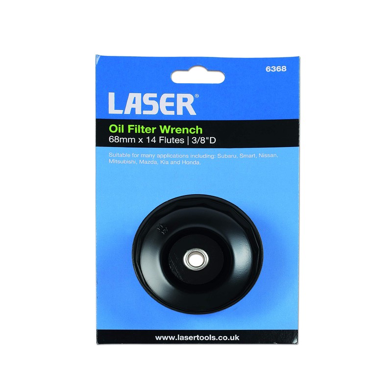 Laser 6368 Oil Filter Wrench 3/8"D - 68mm x 14
