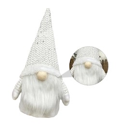 BIUDECO Christmas Gnome Doll Ornament White Non Woven for Festive Photo Props Lightweight Xmas Adornment for Holiday Parties and Seasonal Displays