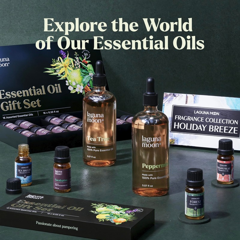 Lagunamoon Essential Oils Set, Top 20 Gift Set Oils for
