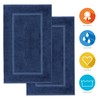 Bath Mat, Set of 2, 50 x 80 cm, Navy,