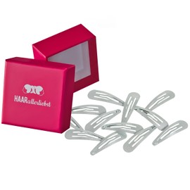 12 More Grip Hair Clips Hair Clips Silver Shimmer 4.8 cm Ultra Support Pink Lacquer Box of All Love