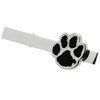 Silver Black Paw Dog Cat Tie Clip Tie Bar Tie