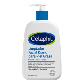 Cetaphil Limpiador Facial Diario, Controla Grasa, 473 ml