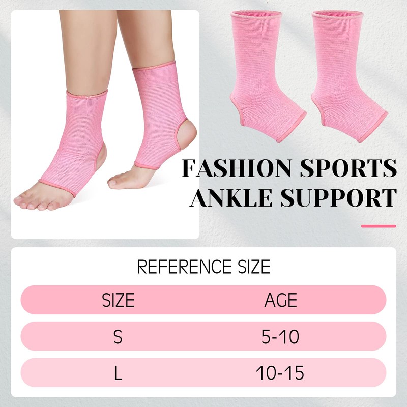 Haysandy 4 Pieces/ 2 Pair Kids Ankle Support Brace Elastic