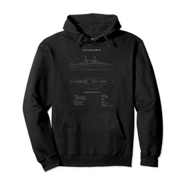 U.S.S. Arizona BB-39 Battleship WWII Tech Pullover Hoodie