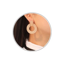 Wendalern Chunky Gold Hoop Earrings Vintage Große Kreis Runde Baumeln Ohrringe Übertrieben Hohl Runde Reifen Ohrringe Hypoallergene Dicke Reifen Ohrringe Schmuck Für Frauen Und Mädchen